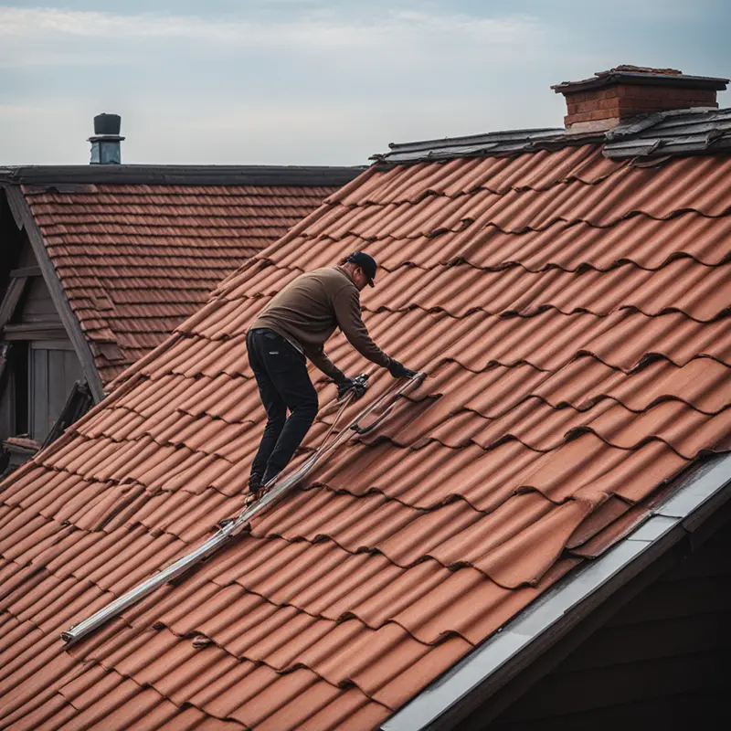 man on roof dartford roofer